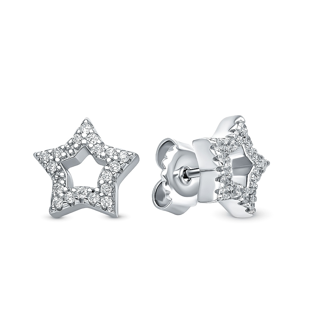 

Серьги из серебра с фианитом 585Gold 702007565, 702007565