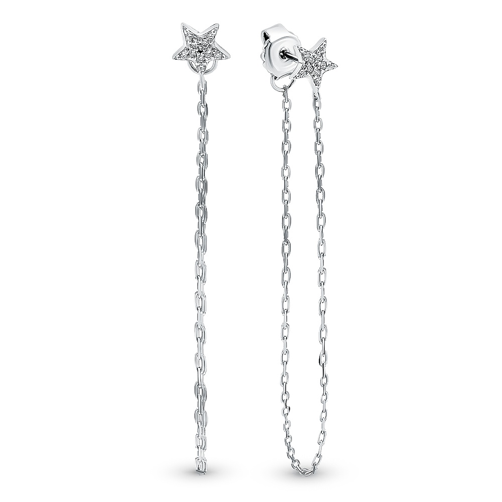

Серьги из серебра с фианитом 585Gold 702007570, 702007570