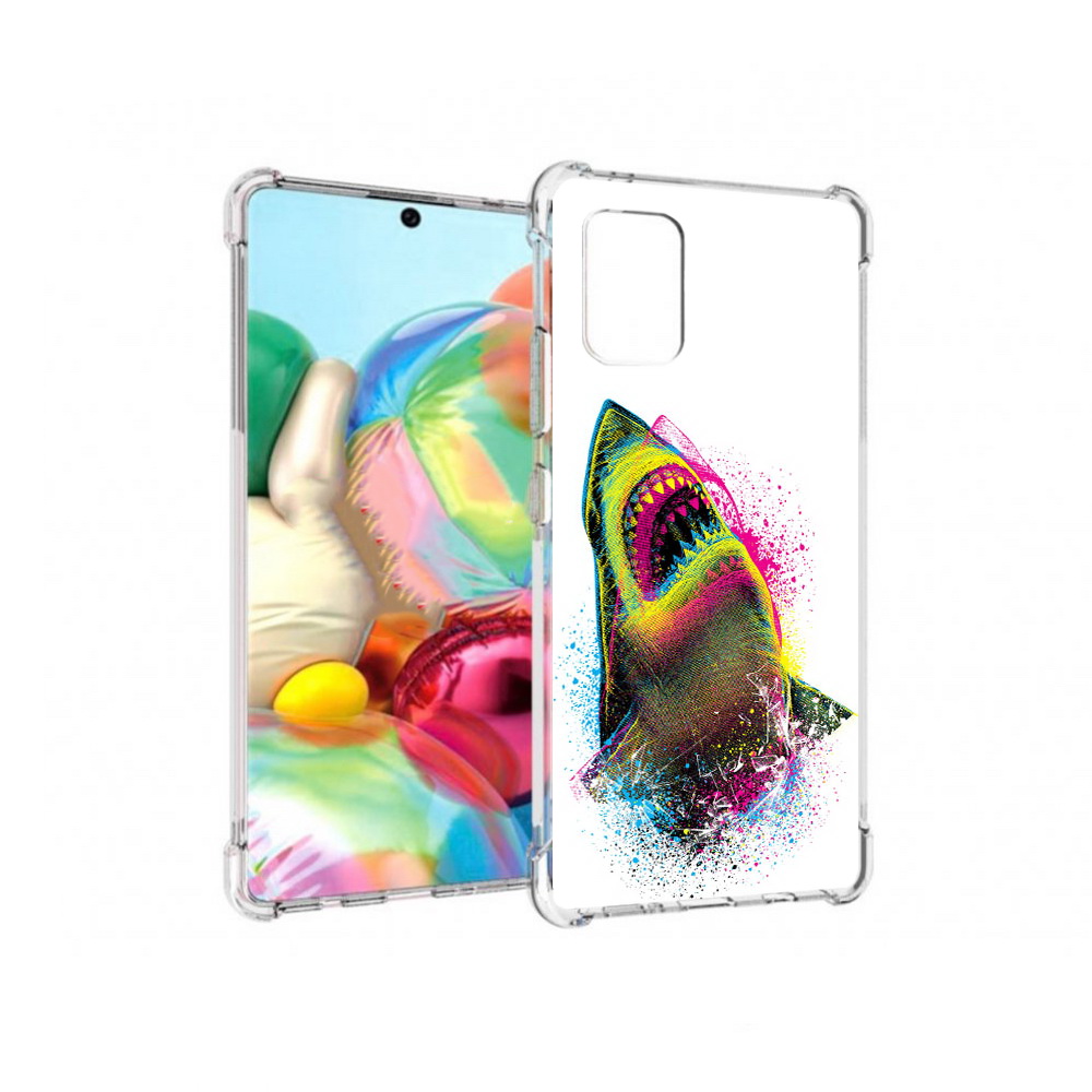 

Чехол MyPads Tocco для Samsung Galaxy A71 челюсти-2 (PT226912.529.674), Прозрачный, Tocco