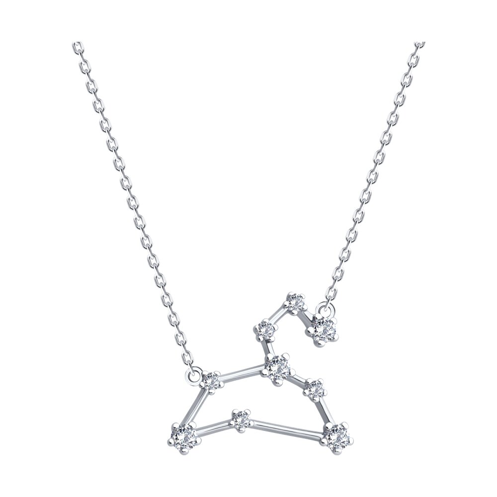 

Колье из серебра 40-45 см SOKOLOV 94071209, фианит, 94071209