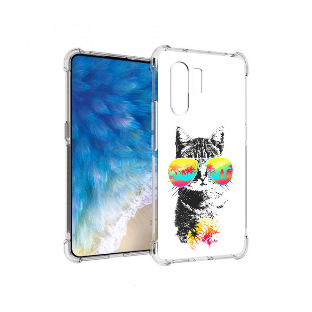 

Чехол MyPads Tocco для Vivo X30 крутой кот (PT142331.408.425), Прозрачный, Tocco