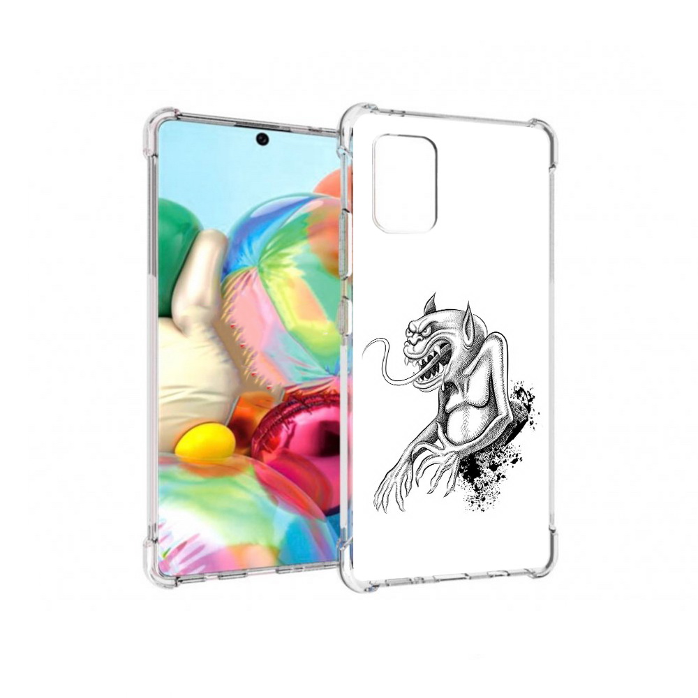 

Чехол MyPads Tocco для Samsung Galaxy A71 чорт (PT226912.529.692), Прозрачный, Tocco