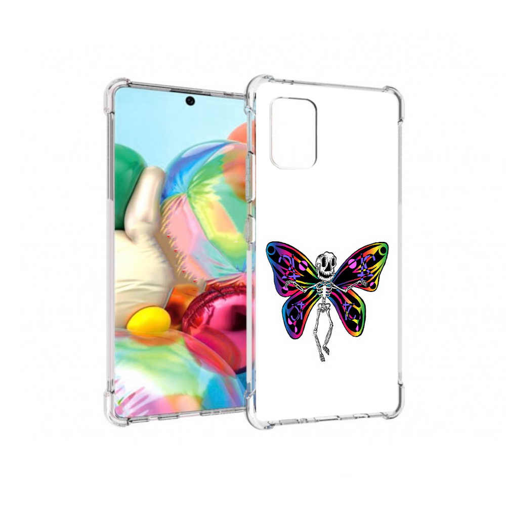

Чехол MyPads Tocco для Samsung Galaxy A71 эффект бабочки (PT226912.529.701), Прозрачный, Tocco