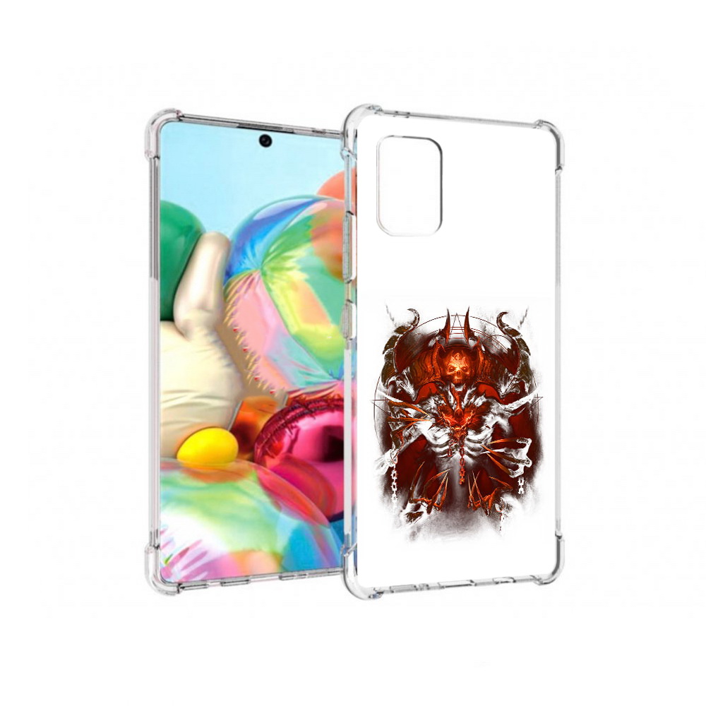 

Чехол MyPads Tocco для Samsung Galaxy A71 яркий демон (PT226912.529.708), Прозрачный, Tocco