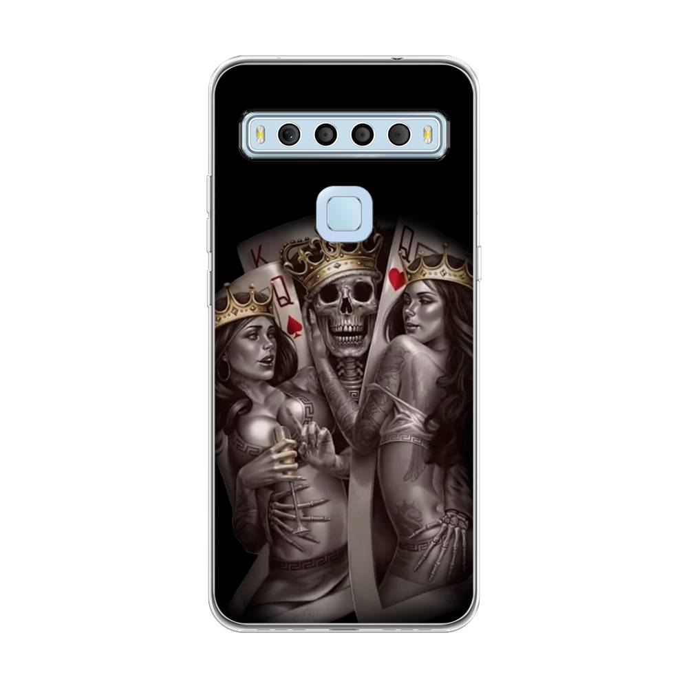 

Чехол для TCL 10L "Карты король и королевы", Серый;желтый, 290250-6