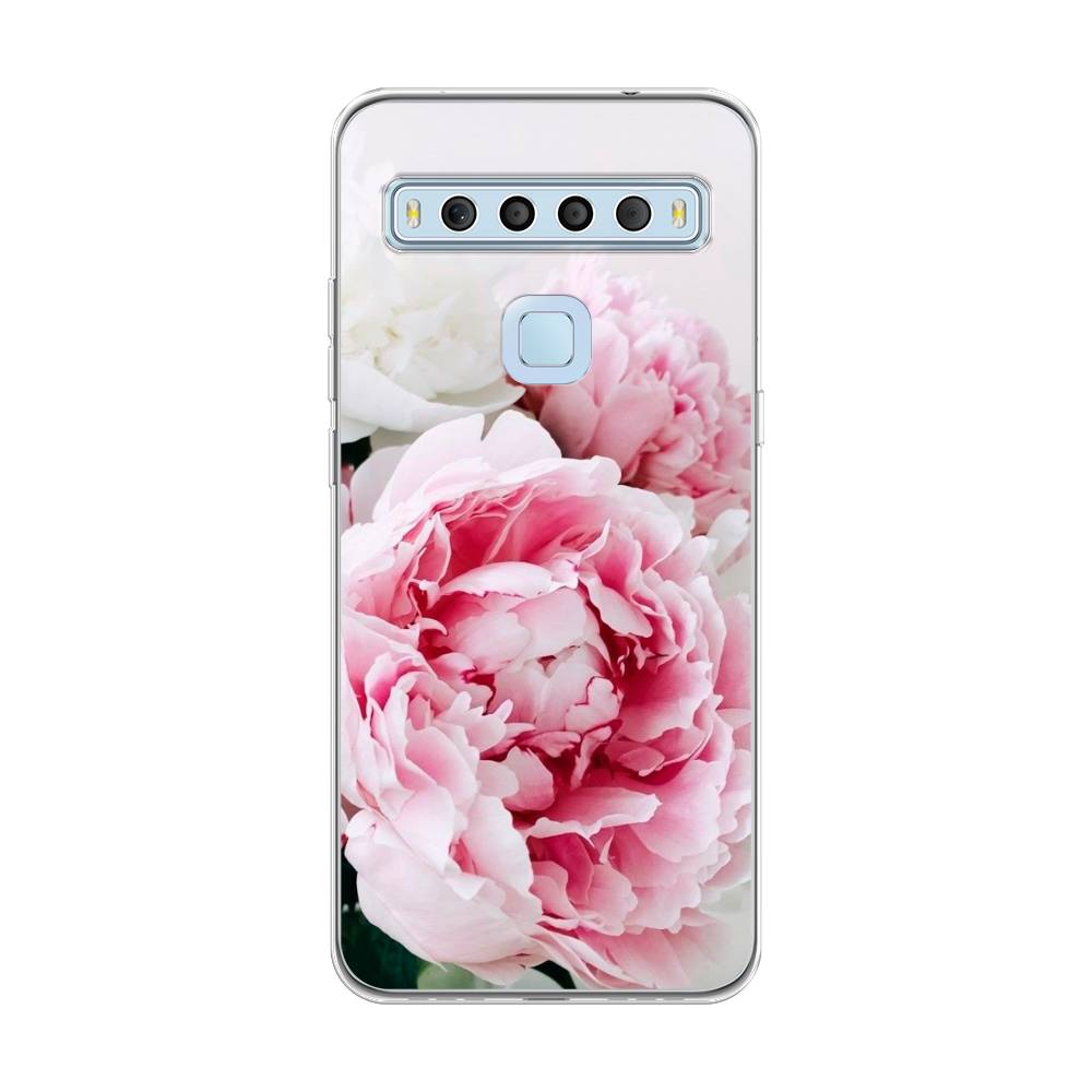 

Чехол для TCL 10L "Розовые и белые пионы", Розовый;белый, 290250-2
