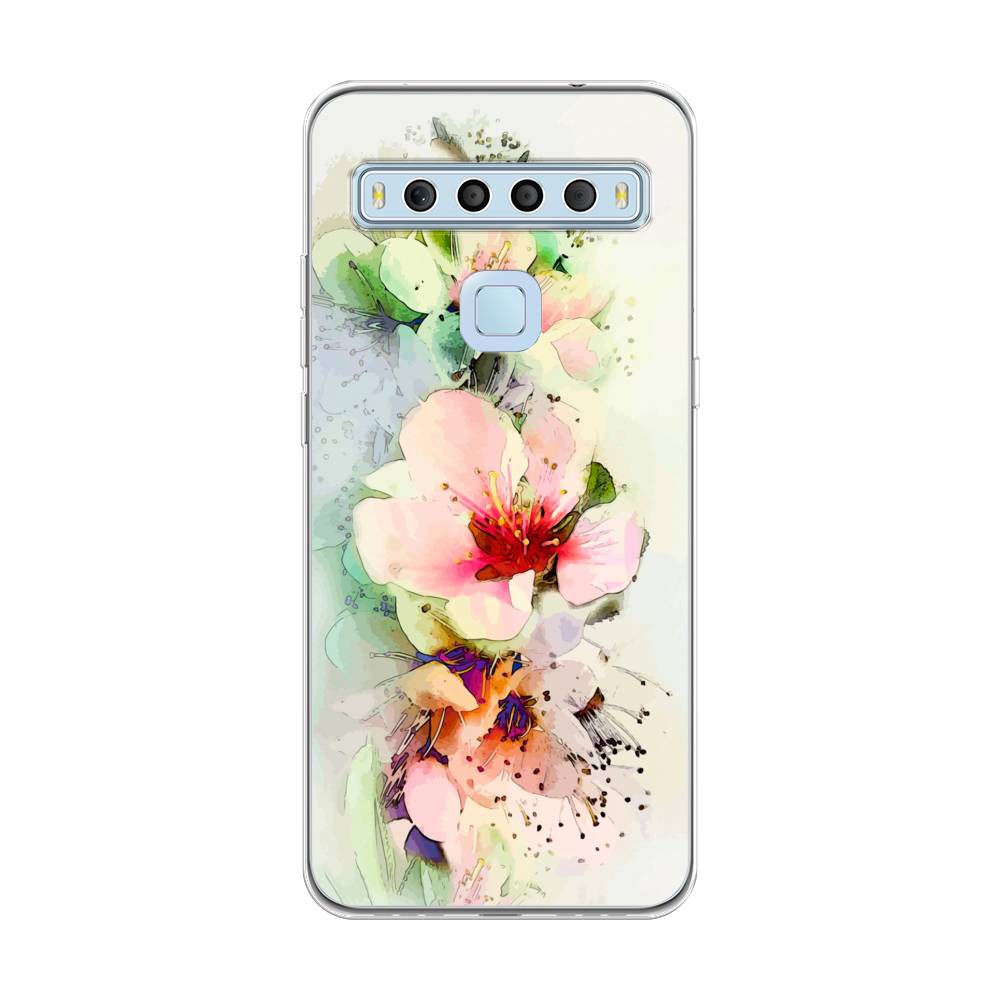 

Чехол для TCL 10L "Нежные цветы", Зеленый;розовый, 290250-2