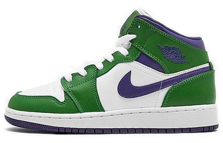 

Кеды унисекс Jordan Air Jordan 1 Mid GS зеленые 38.5 EU, Зеленый, Air Jordan 1 Mid GS