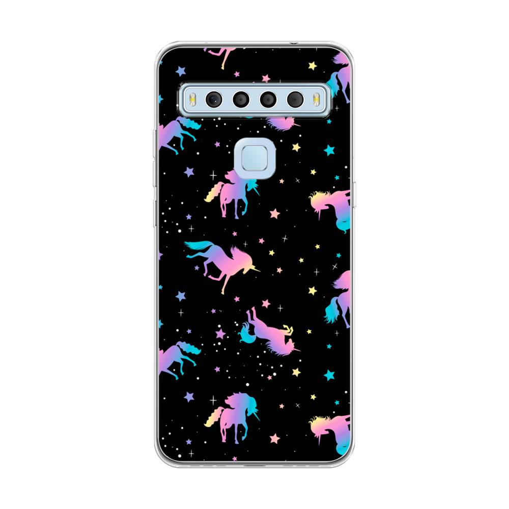 

Чехол для TCL 10L "Единороги градиент", Черный;розовый;голубой, 290250-1