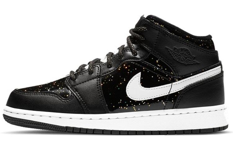 

Кеды унисекс Jordan Air Jordan 1 Mid GS черные 37.5 EU, Черный, Air Jordan 1 Mid GS