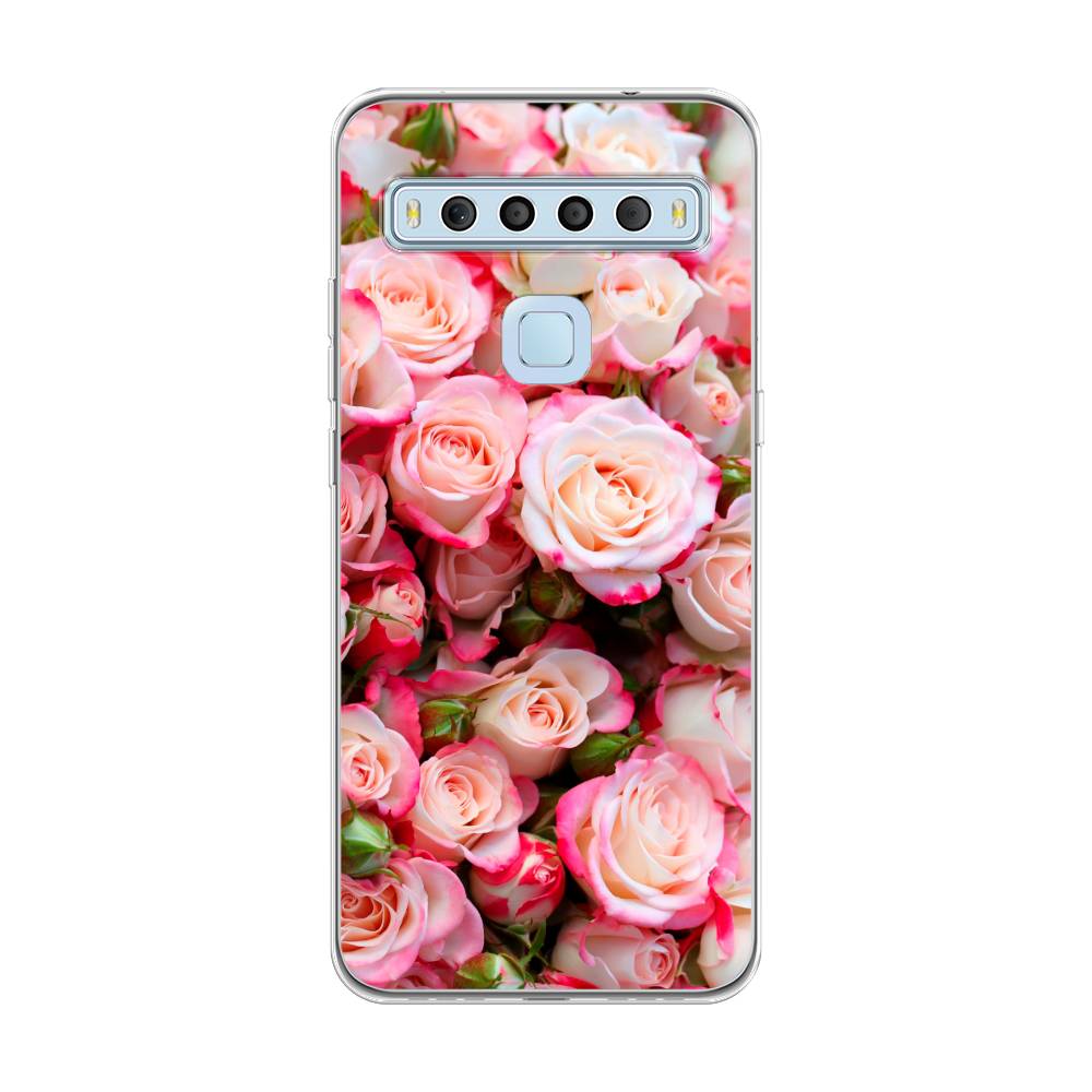 

Чехол для TCL 10L "Много роз", Розовый, 290250-2