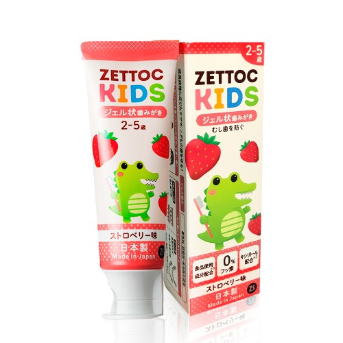 Детская зубная паста NIPPON ZETTOC Японская без фтора, Клубника, 2-5 л, 70 г сила растительного питания японская оздоровительная диета
