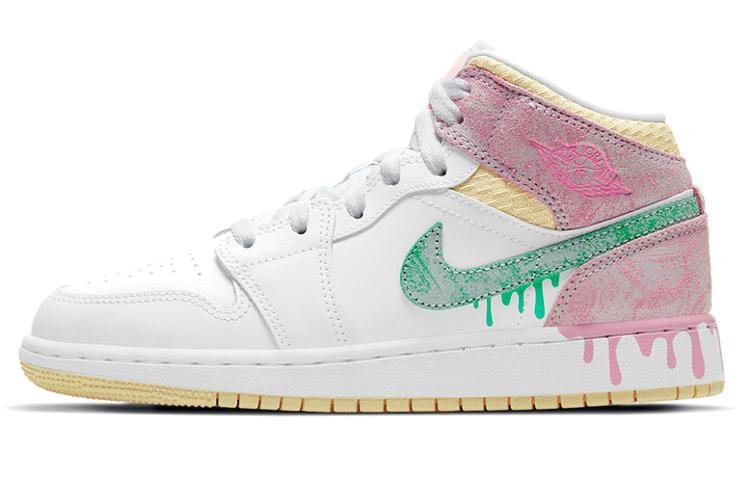 

Кеды унисекс Jordan Air Jordan 1 Mid GS белые 40 EU, Белый, Air Jordan 1 Mid GS