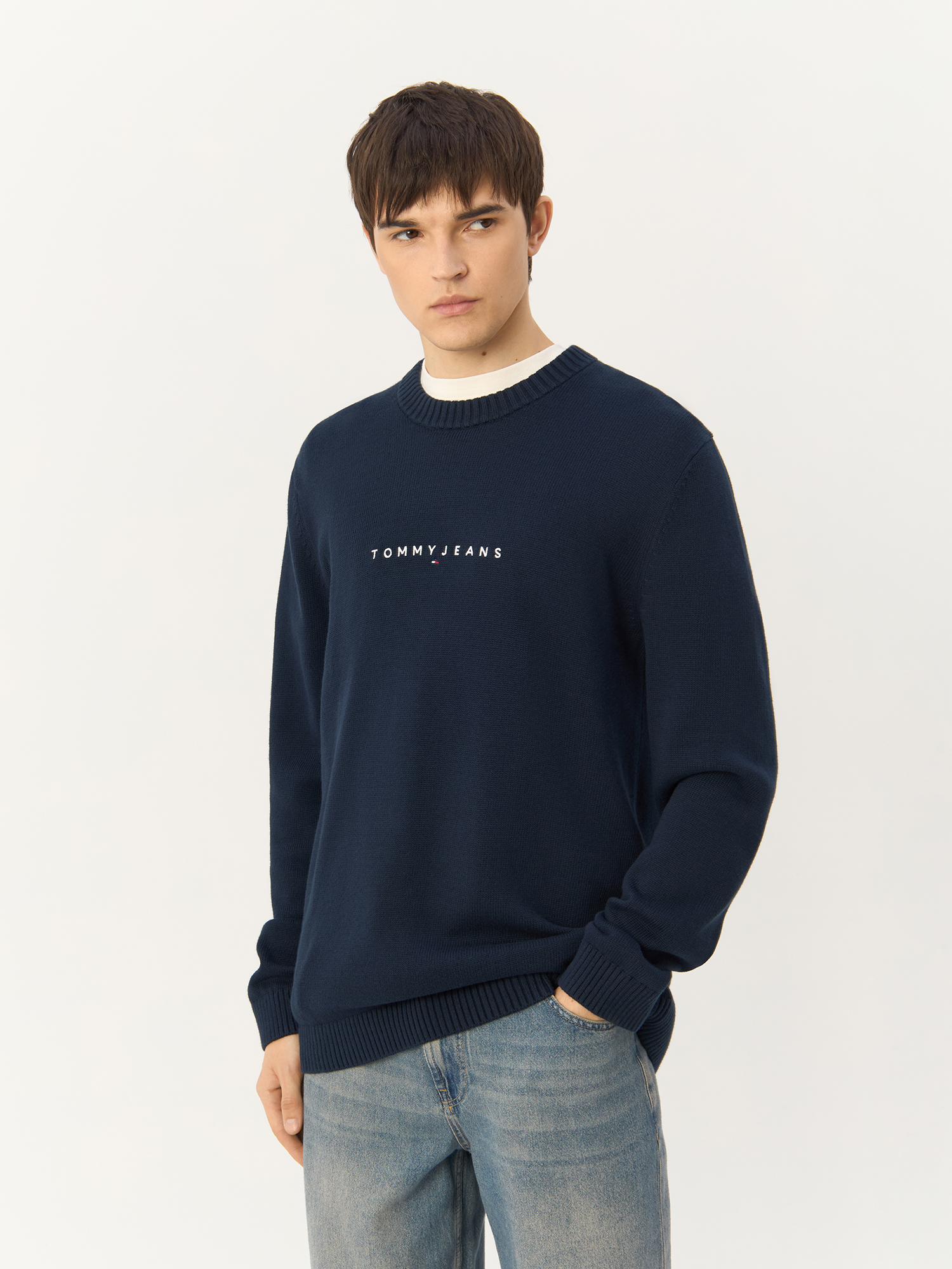 

Джемпер мужской Tommy Hilfiger Tjm Slim Linear Logo DM0DM18595 синий XL, Tjm Slim Linear Logo