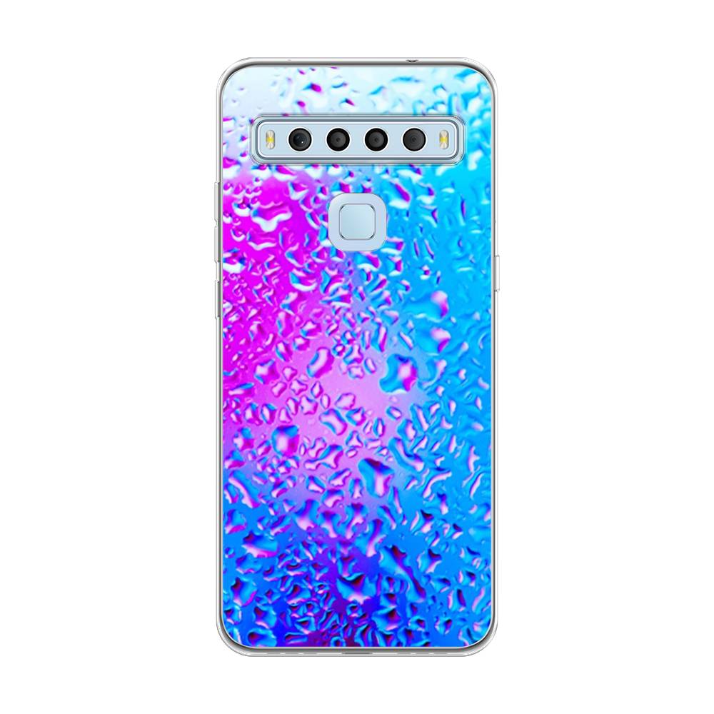 

Чехол для TCL 10L "Капли на стекле", Голубой;розовый, 290250-3