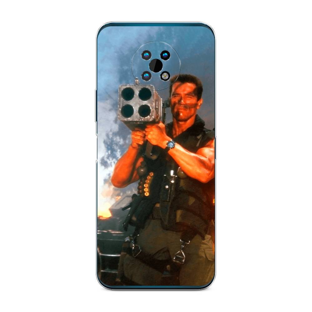 

Чехол на Nokia G50 "Арнольд Шварцнеггер с базукой", Голубой;коричневый, 124950-6