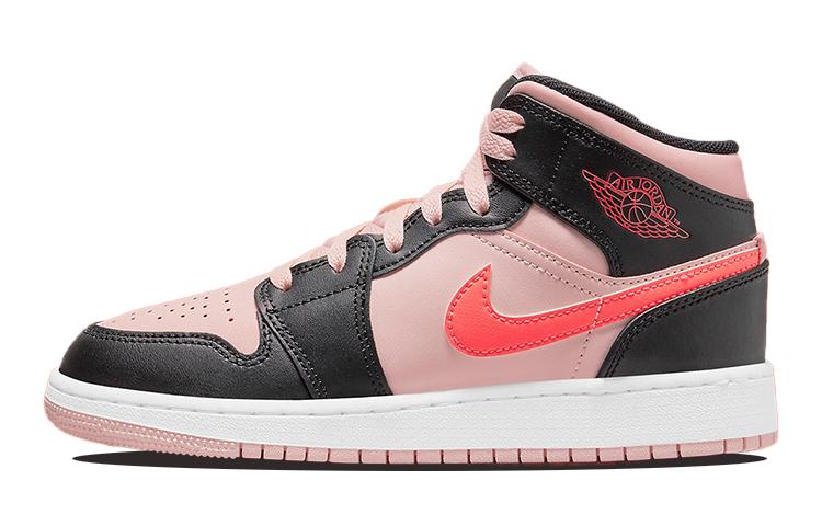 

Кеды унисекс Jordan Air Jordan 1 Mid GS розовые 35.5 EU, Розовый, Air Jordan 1 Mid GS