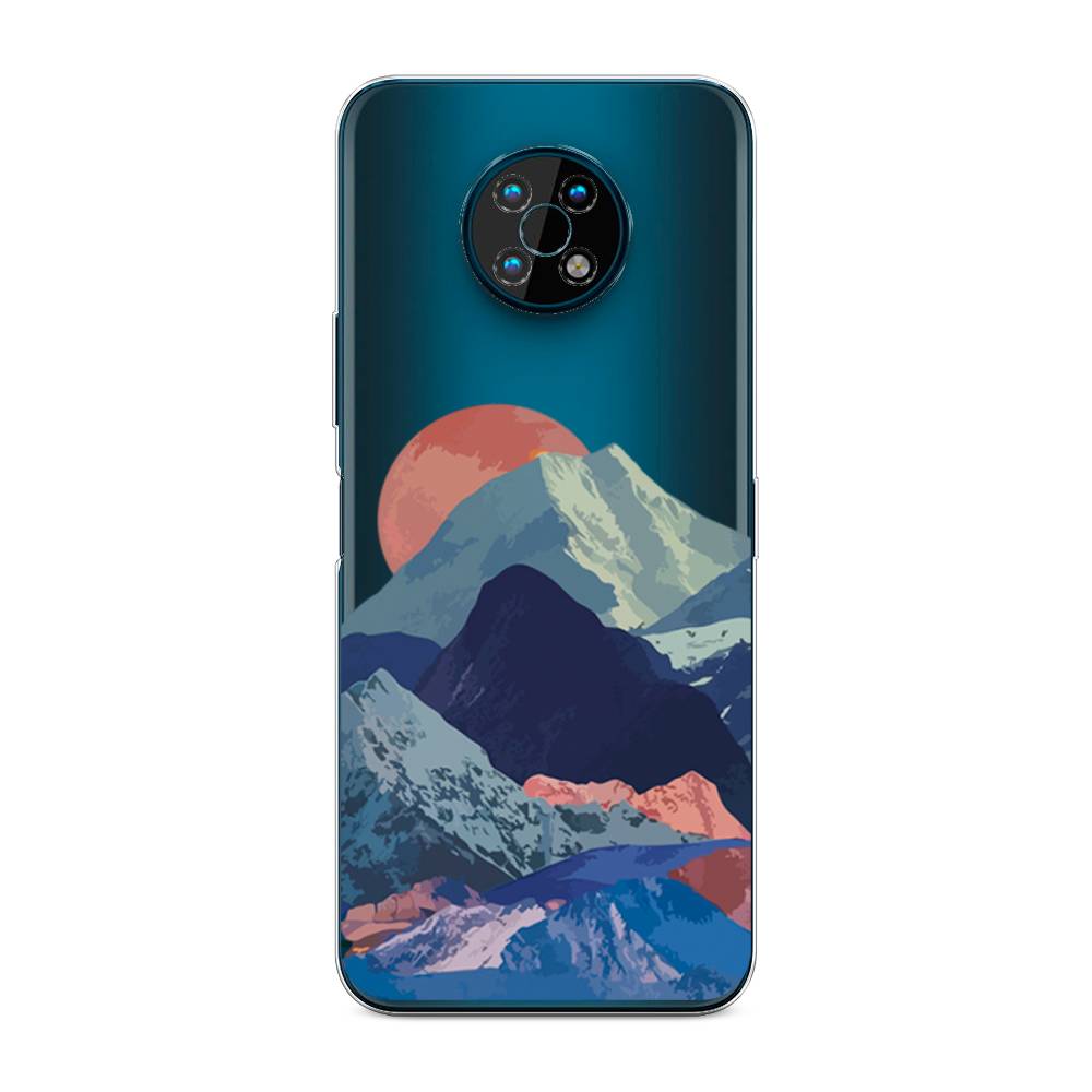 

Чехол на Nokia G50 "Закат в снежных горах", Красный;серый;голубой, 124950-2