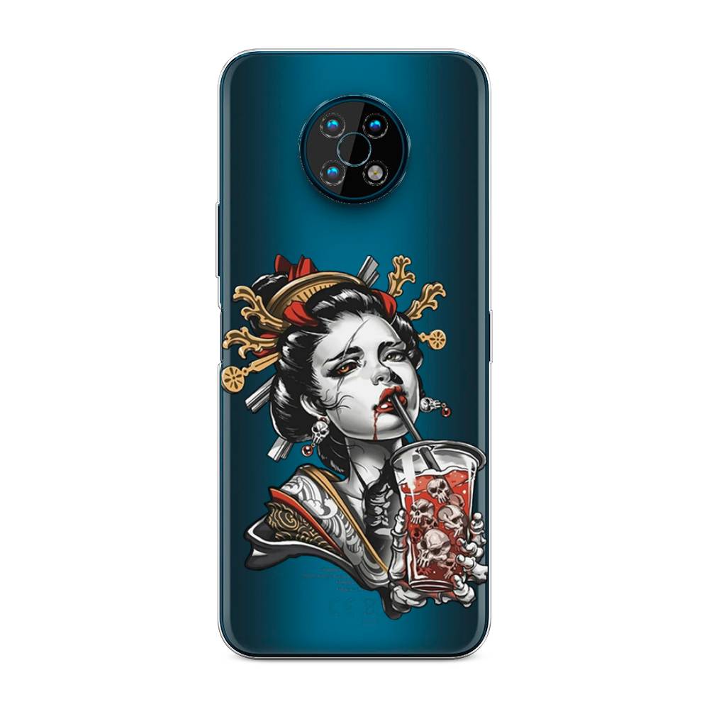 

Чехол на Nokia G50 "Опасная гейша", Красный;черный;серый, 124950-4