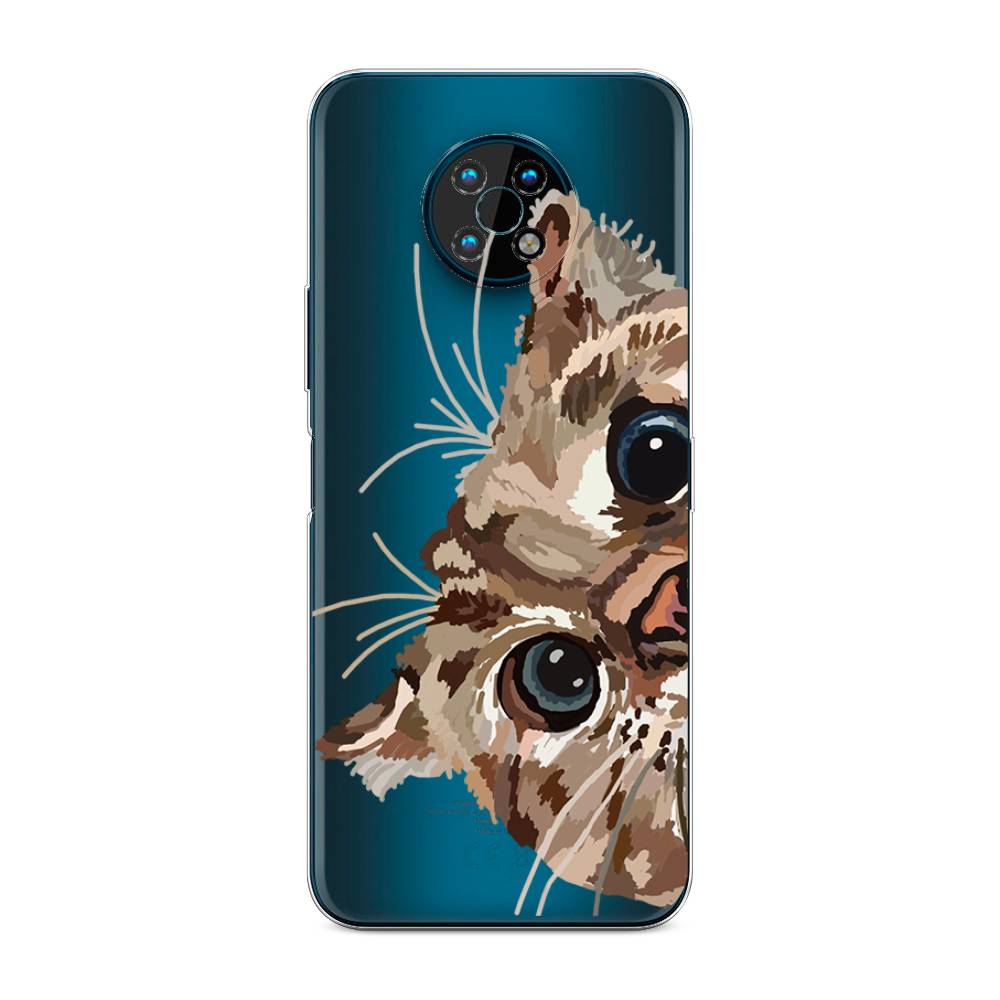 

Чехол на Nokia G50 "Любопытный кот", Коричневый;синий;черный, 124950-1