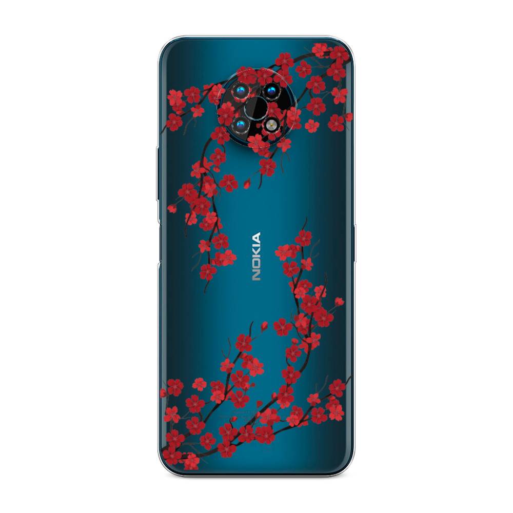 

Чехол на Nokia G50 "Красная сакура", Красный;черный, 124950-2