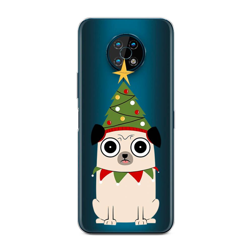

Чехол на Nokia G50 "Собачка с ёлочкой", Бежевый;красный;зеленый, 124950-1