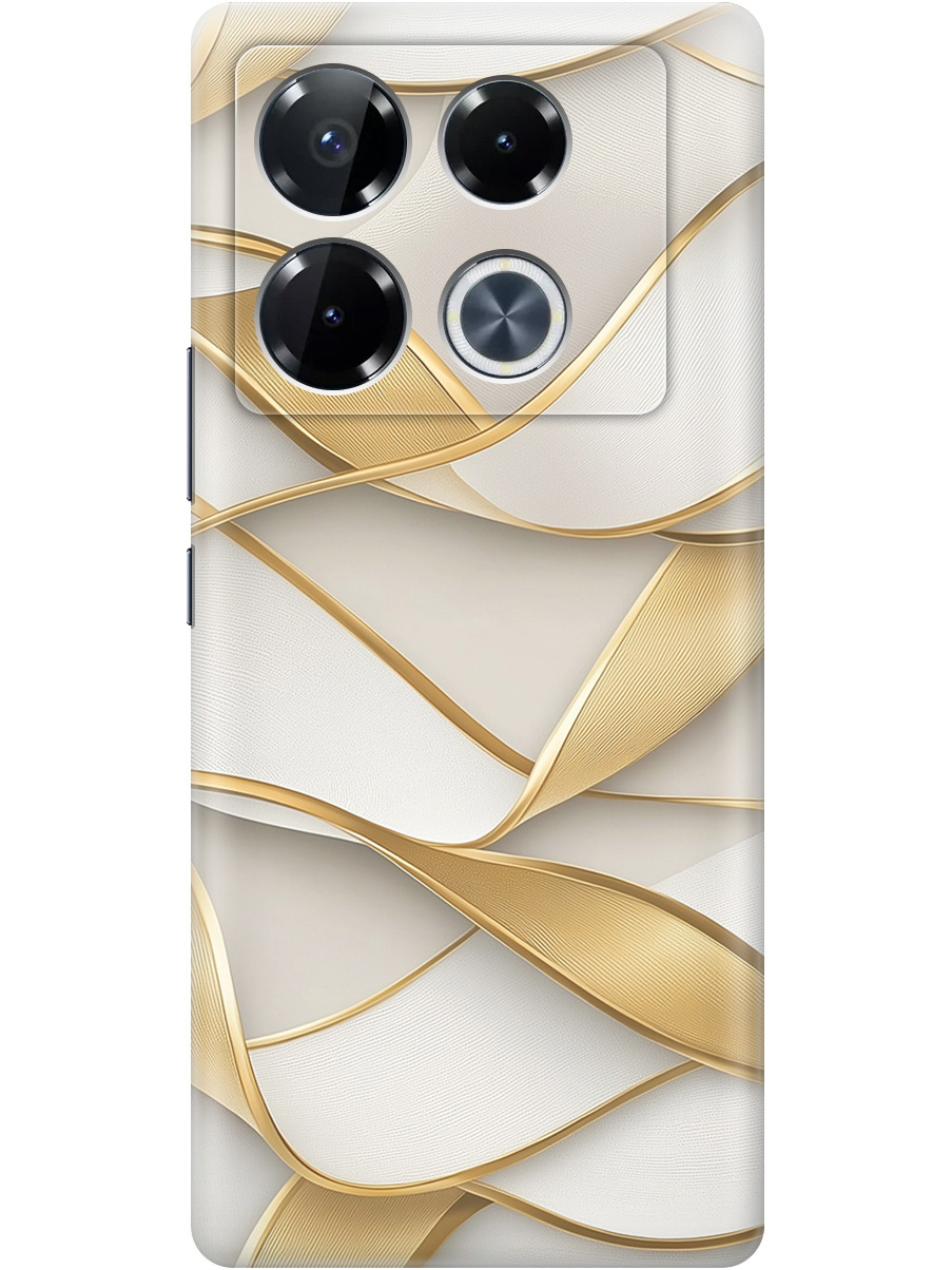 

Силиконовый чехол на Infinix Note 40 Pro/40 Pro 5g/40 Pro+ 5g с принтом 863813, Прозрачный;белый;золотистый, 782627031