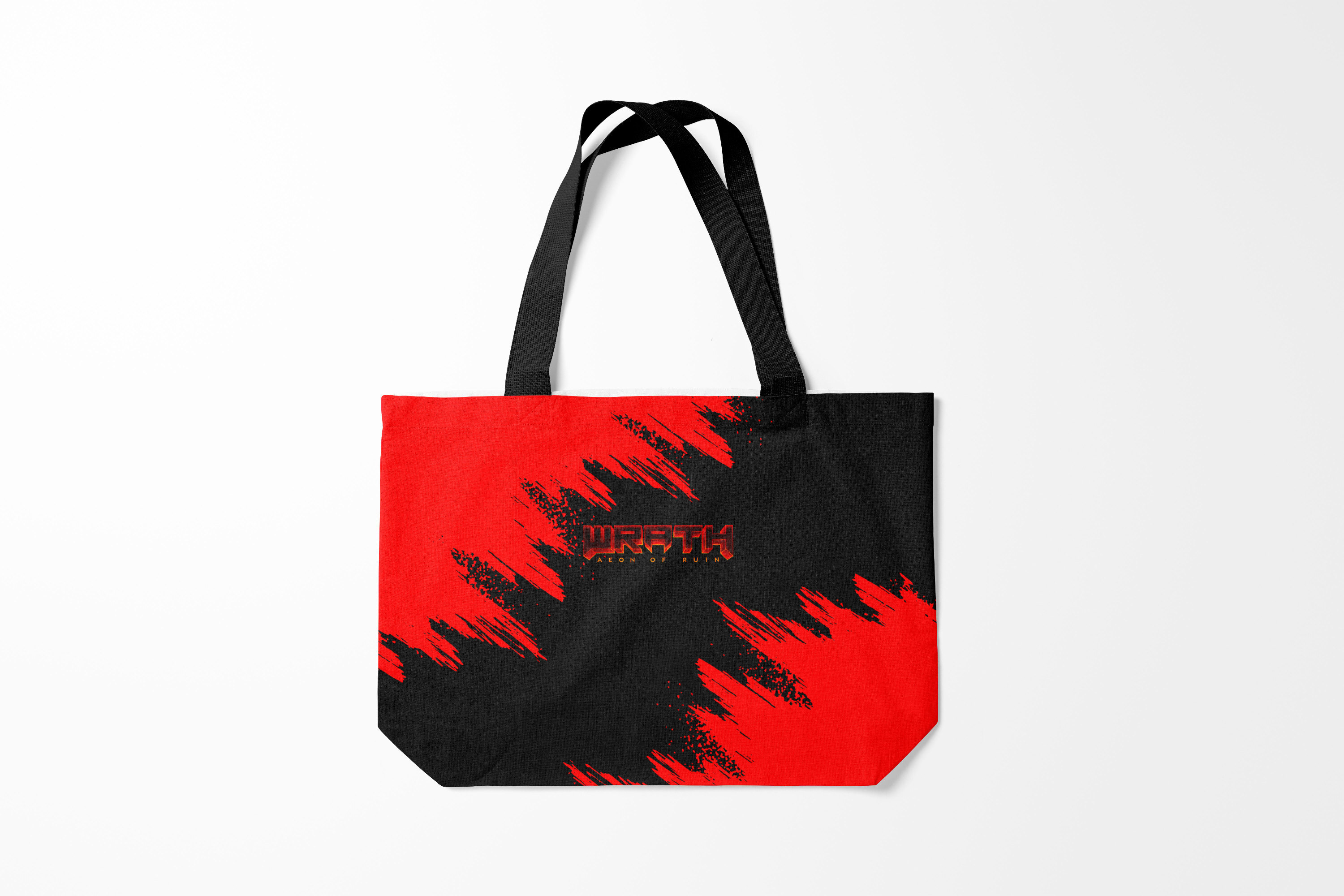 

Сумка шoппер унисекс Burnettie Игры WRATH Aeon of Ruin LOGO, черный; красный, Игры WRATH Aeon of Ruin LOGO
