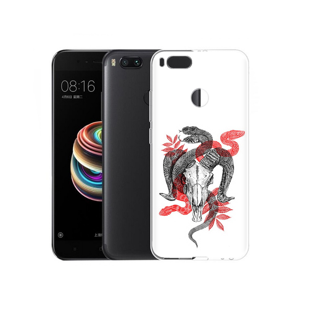 

Чехол MyPads Tocco для Xiaomi Mi 5X змея в черепе рисунок (PT75177.336.365), Прозрачный, Tocco