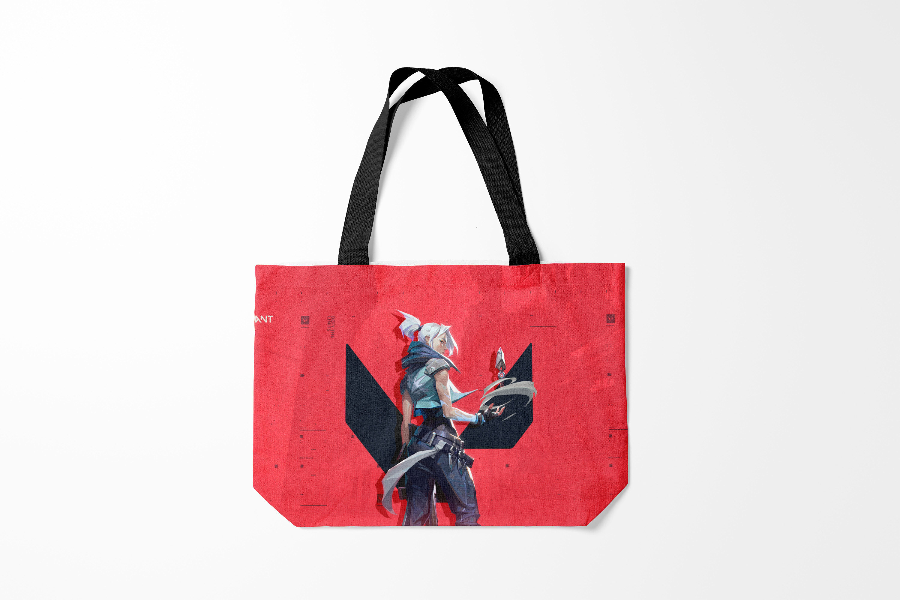 

Сумка шoппер унисекс Burnettie Игры Valorant Riot, красный, Игры Valorant Riot