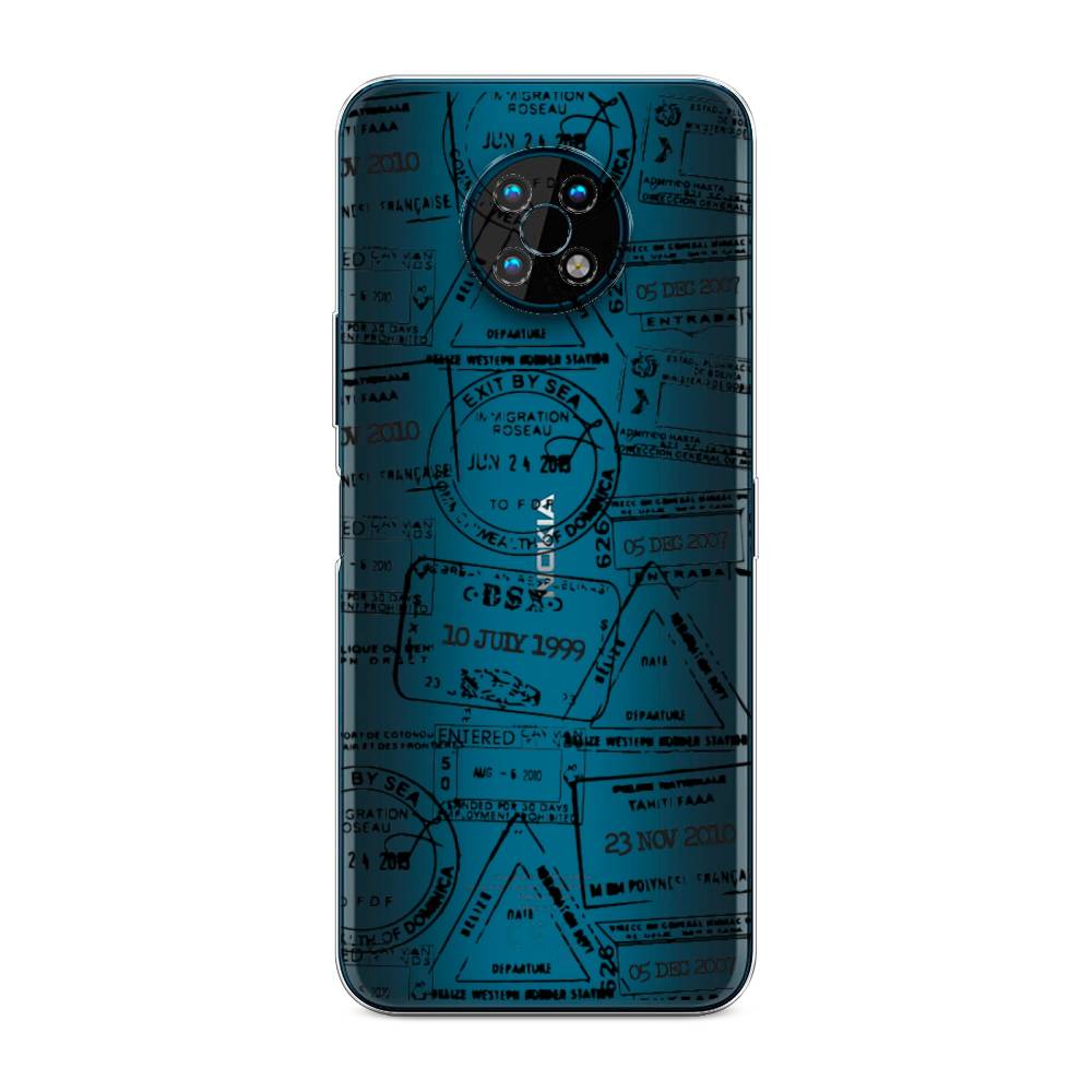 

Чехол на Nokia G50 "Visa stamps 2", Белый;черный;серый, 124950-2