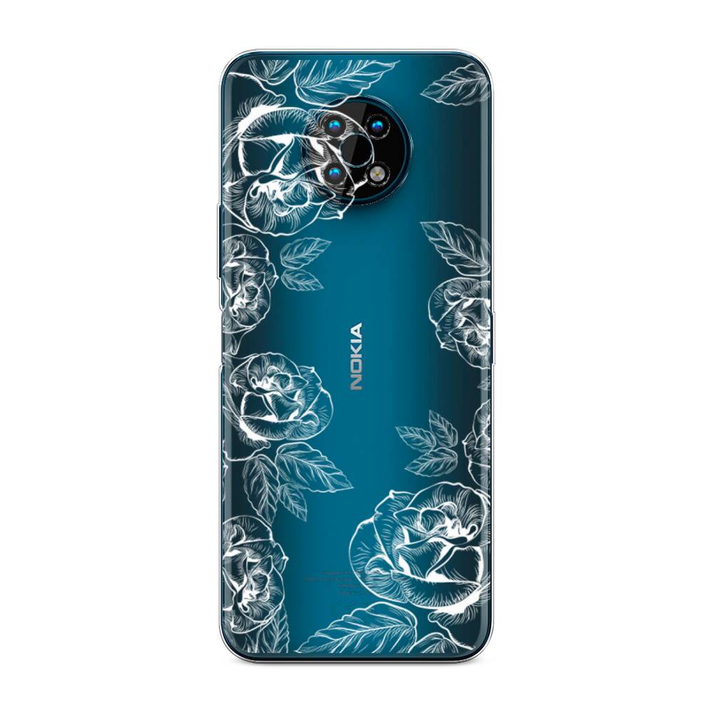 

Чехол на Nokia G50 "Розы графика", Черный;серый, 124950-2