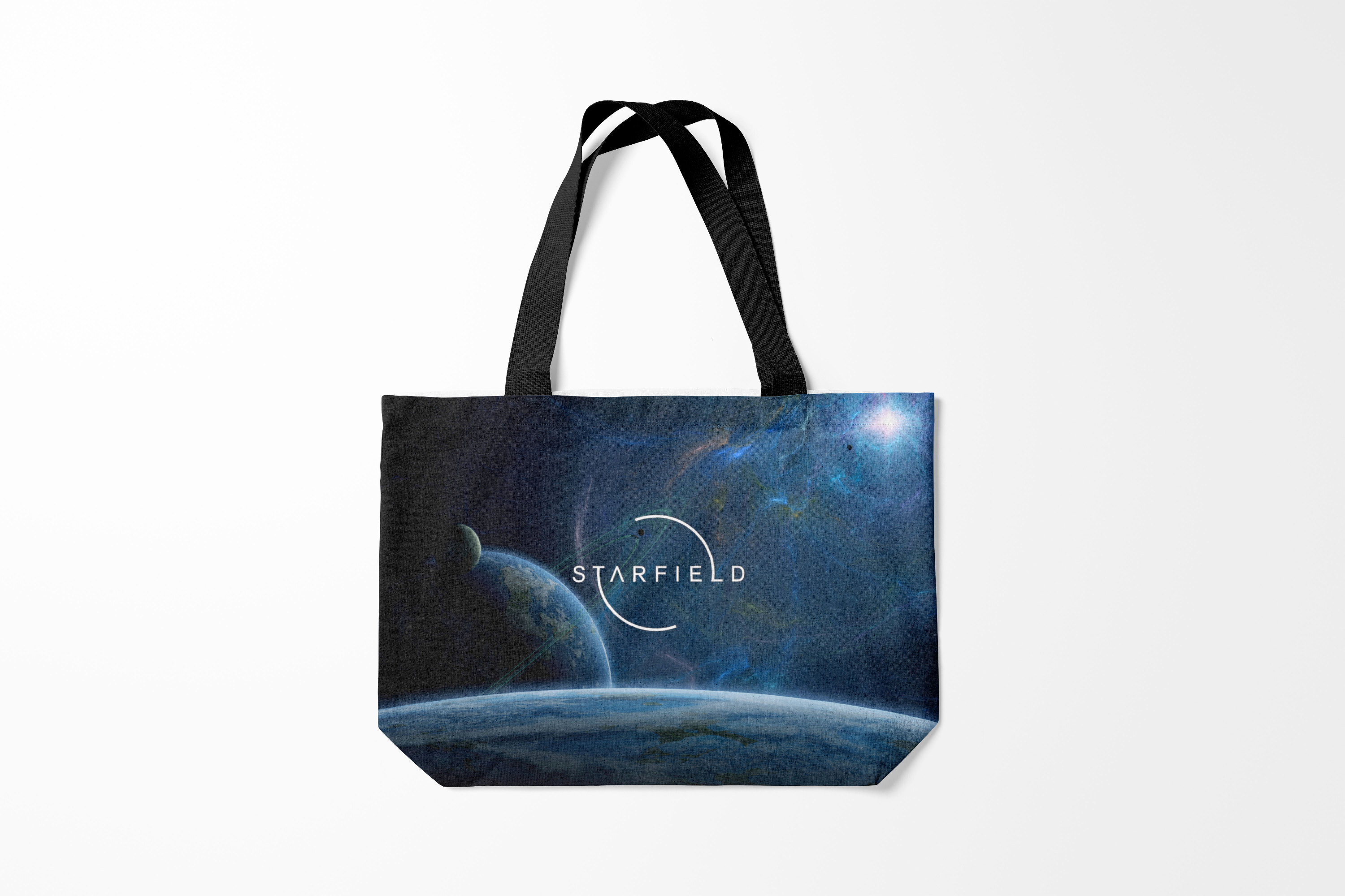 

Сумка шoппер унисекс Burnettie Игры Starfield, синий, Игры Starfield