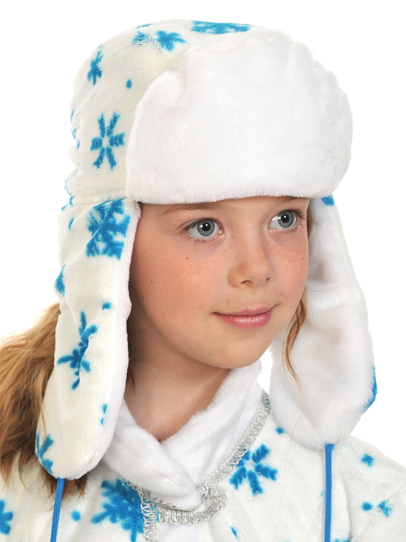 фото Карнавальный аксессуар карнавалофф шапка-ушанка зимняя белая детская