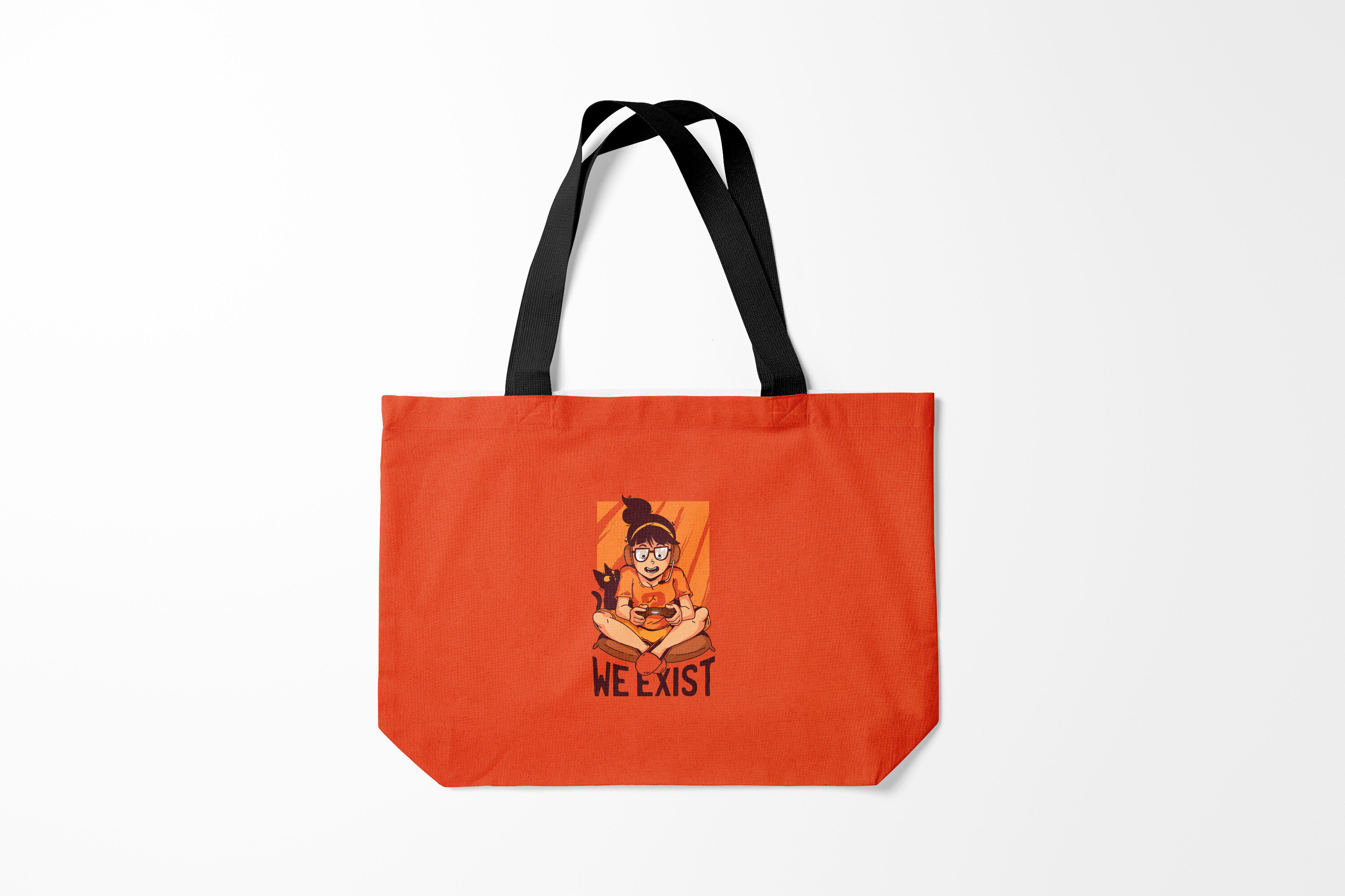 

Сумка шoппер унисекс Burnettie Игры Gamer Girl, оранжевый, Игры Gamer Girl