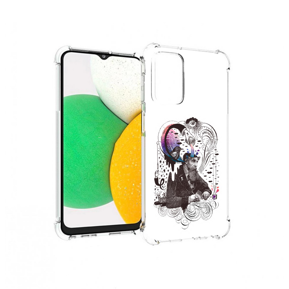 

Чехол MyPads Tocco для Samsung Galaxy A23 абстракция думающий мужчина, Прозрачный, Tocco