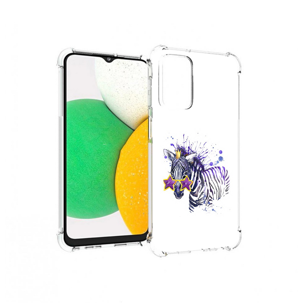 

Чехол MyPads Tocco для Samsung Galaxy A23 акварельная зебра, Прозрачный, Tocco