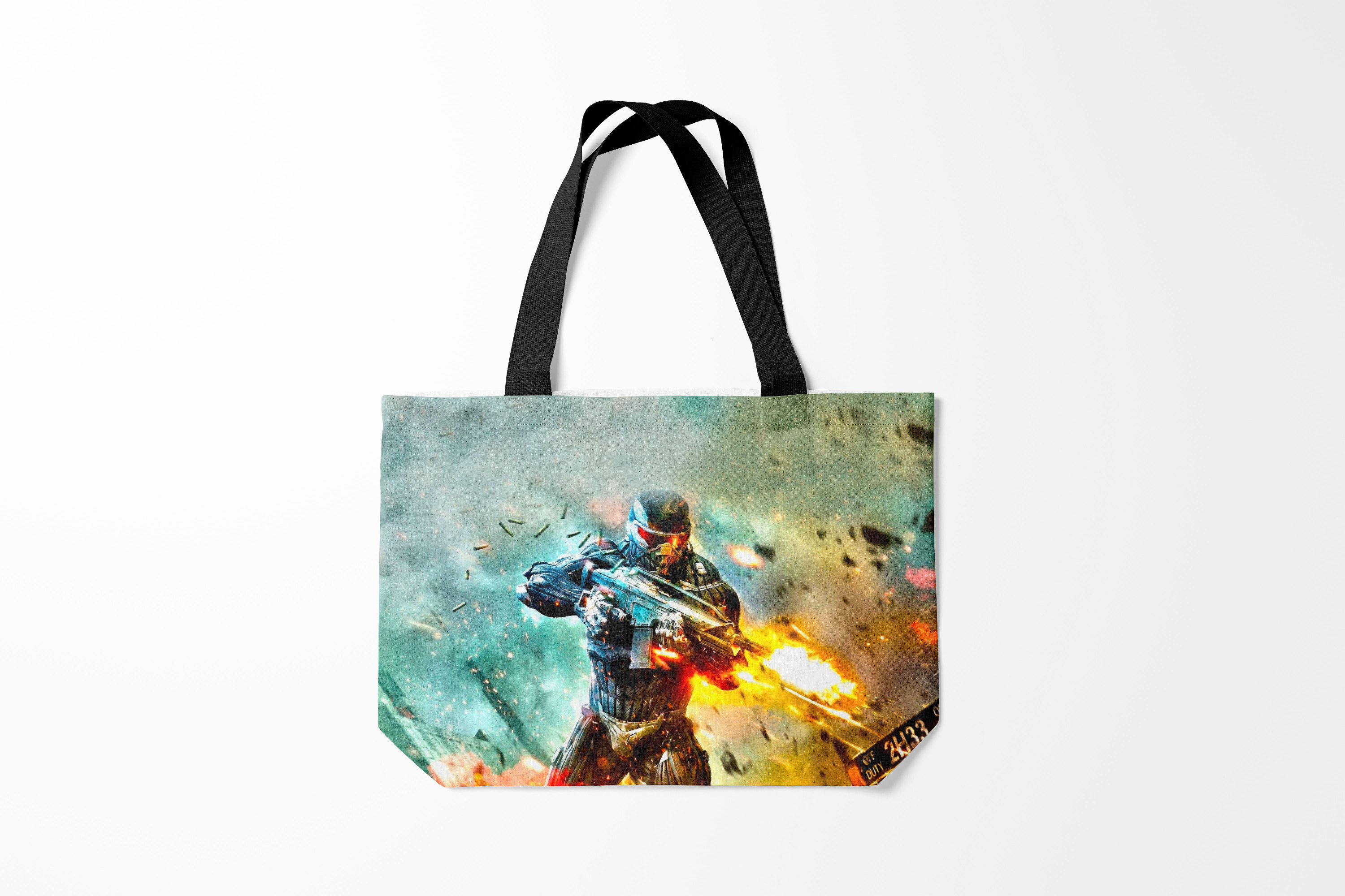 

Сумка шoппер унисекс Burnettie Игры CRYSIS, бирюзовый, Игры CRYSIS