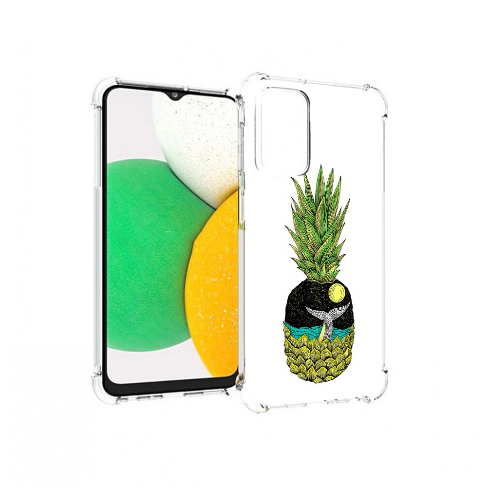 

Чехол MyPads Tocco для Samsung Galaxy A23 ананас с китом, Прозрачный, Tocco