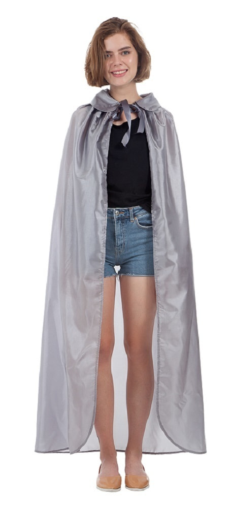 

Карнавальный аксессуар Птица Феникс Серебряный атласный плащ с воротником, p1018