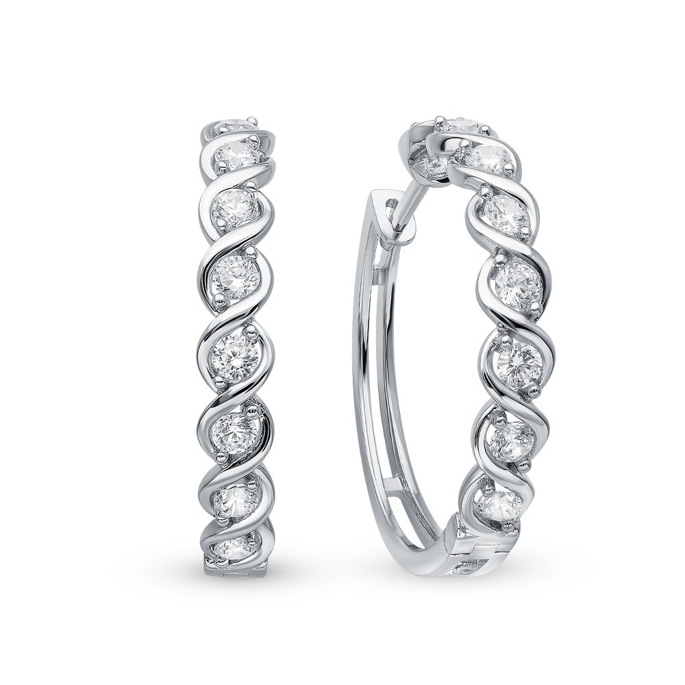 

Серьги из серебра с фианитом 585Gold 702008046, 702008046