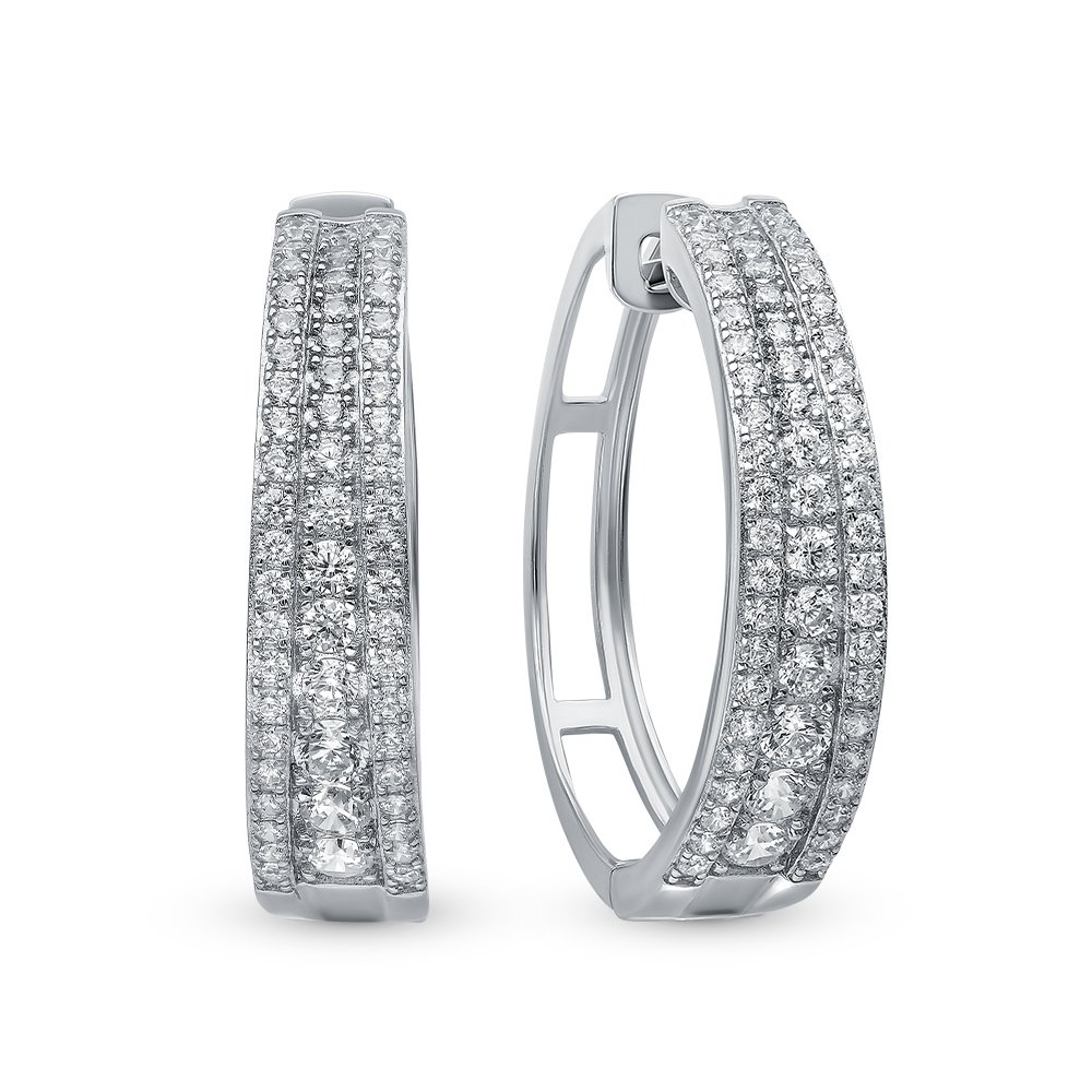 

Серьги из серебра с фианитом 585Gold 702008055, 702008055