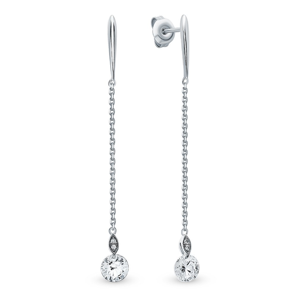 

Серьги из серебра с фианитом 585Gold 702008060, 702008060