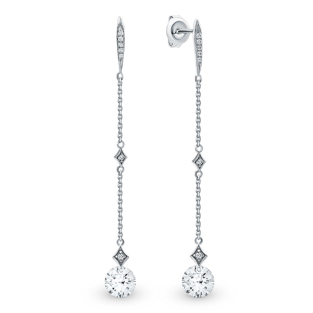 

Серьги из серебра с фианитом 585Gold 702008078, 702008078
