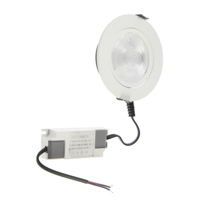 

Встраиваемый светильник, 10W, 800Lm, 2700-6500K, пульт, 108 мм, врезное отв. 95 мм, 220 В