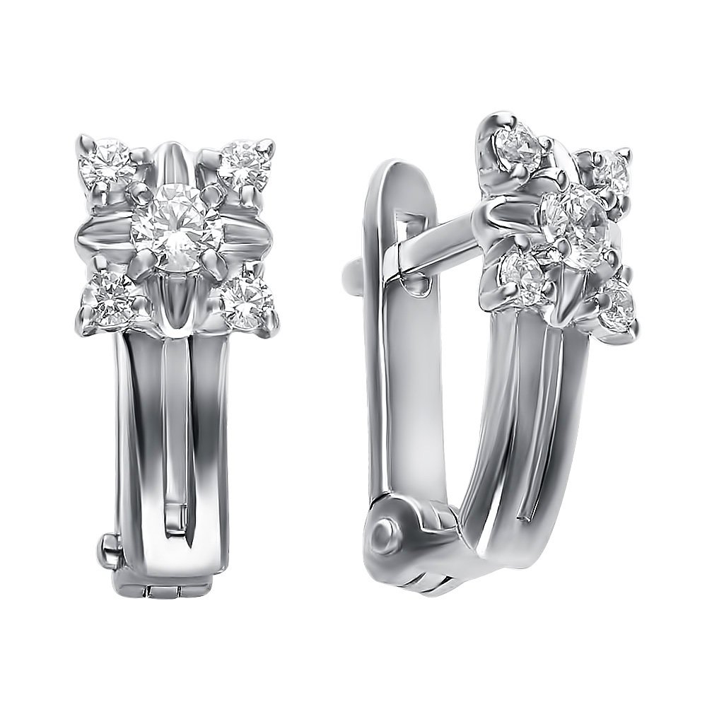 

Серьги из серебра с фианитом 585Gold 902000528, 902000528