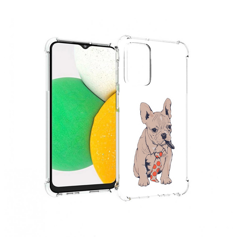 

Чехол MyPads Tocco для Samsung Galaxy A23 бульдог с сигарой, Прозрачный, Tocco