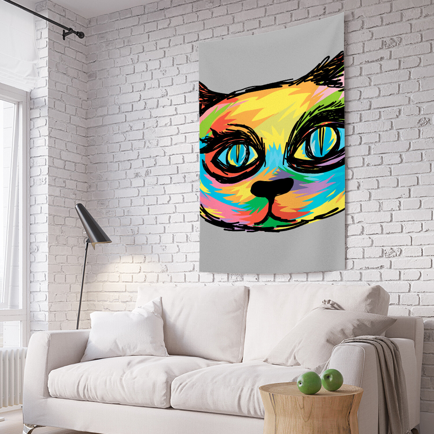 

Вертикальное фотопанно на стену JoyArty Рисованный кот 150x200 см, Рисованный кот