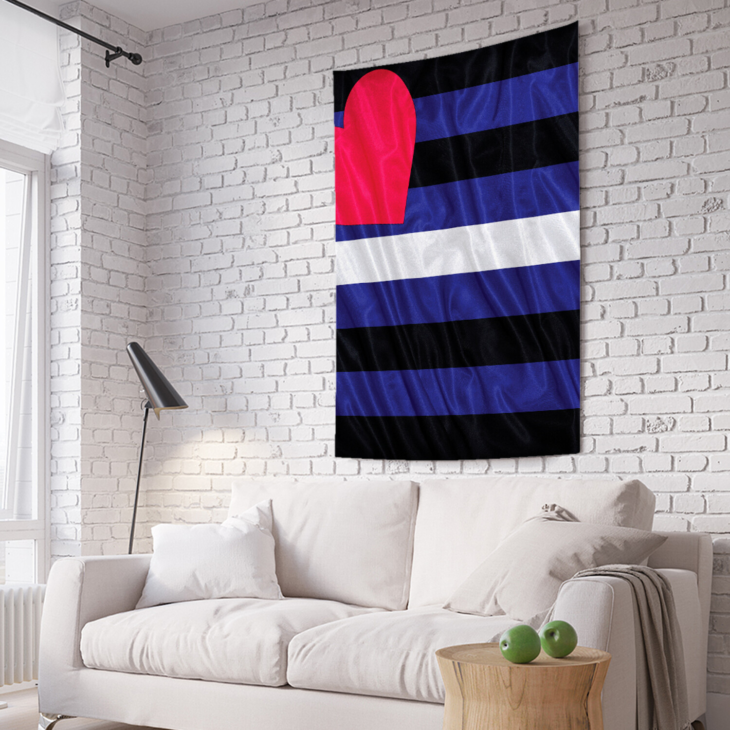 

Вертикальное фотопанно на стену JoyArty Полосатый с сердцем 150x200 см, Полосатый с сердцем