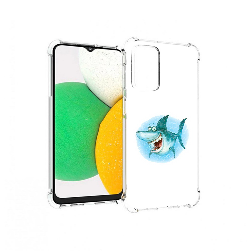 

Чехол MyPads Tocco для Samsung Galaxy A23 веселая акула, Прозрачный, Tocco